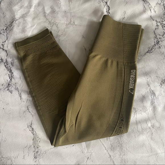 Gymshark Pants - Gymshark Energy Seamless - Olive